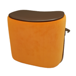 Smiley Stool With Handle (Orange) PU Seat - Indent