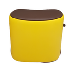 Smiley Stool w Handle (Yellow) - PU Seat - Indent - MOLECULE PTE. LTD.