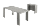 Tavolo Extend 90 Console Table Assembled Al. Mech - Concrete (Indent)