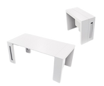 Tavolo Extend 90 Console Table Assembled Al. Mech - White (Indent)