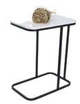 Tuck In / Side Table - Black Frame + White Top