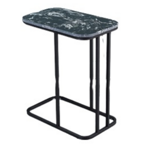 Tuck in / Side Table - Black Frame + Black Top - Indent