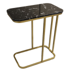 Tuck in / Side Table - Gold Frame + Black Top