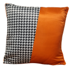 Checks Orange Cushion
