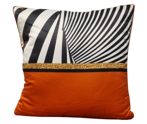 Zebra Orange Cushion