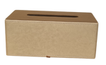 Tissue Box White PVC / Brown Top - Indent