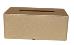 Tissue Box White PVC / Brown Top