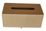 Tissue Box White PVC / Brown Top - Indent