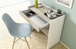 Desk Home Office - White / Oak (Indent)