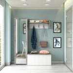 Elementi Hallway Hanger With 3 Hooks - White / Concrete
