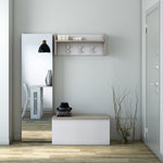 Elementi Hallway Bench With Trunk - White / Oak